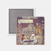 Emperor Babur en zijn architect plan Magneet (Voorkant / Achterkant)
