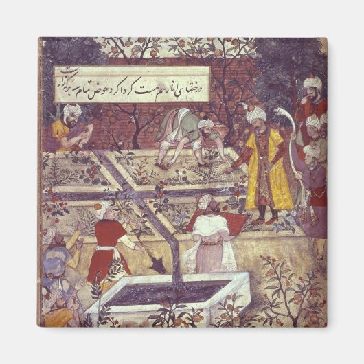 Emperor Babur en zijn architect plan Magneet (Voorkant)