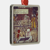 Emperor Babur en zijn architect plan Metalen Ornament (Rechts)