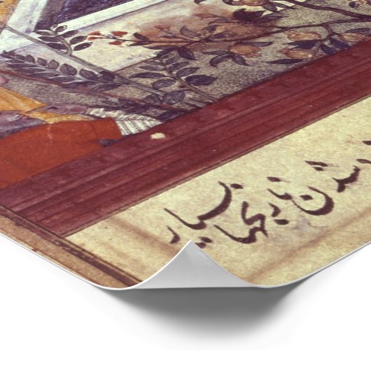 Emperor Babur en zijn architect plan Poster (Hoek)