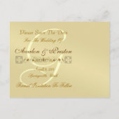 Emperor Blauwgroen Save the Date Briefkaart (Achterkant)