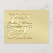 Emperor Blue Save the Date Briefkaart (Achterkant)