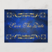 Emperor Blue Save the Date Briefkaart (Voorkant)