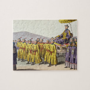 Emperor Ch'ien Lung, vervoerd in Triumph, bord 18  Legpuzzel