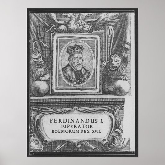 Emperor Ferdinand I , koning van Bohemia Poster (Voorkant)