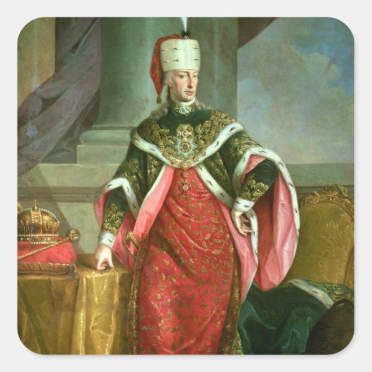 Emperor Francis I Heilige Romeinse keizer Vierkante Sticker (Voorkant)