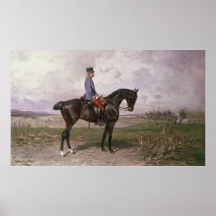 Emperor Franz Joseph I op zijn Oostenrijkse paard Poster