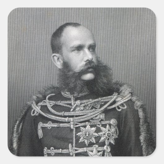 Emperor Franz Joseph I van Oostenrijk Vierkante Sticker (Voorkant)