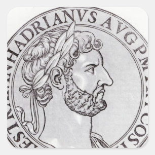Emperor Hadrian Vierkante Sticker