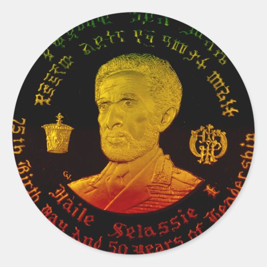 Emperor Haile Selassie Sticker (Voorkant)