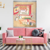 Emperor Hui Tsung oefent met boeddhist Canvas Afdruk (Insitu (Woonkamer))