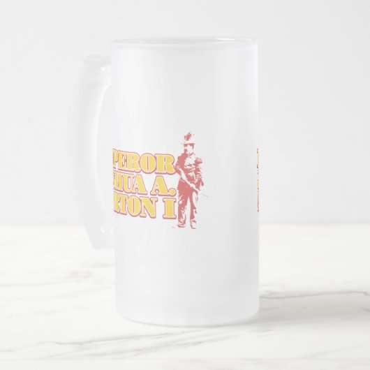 Emperor Joshua A.Norton I frommelglas mok (Voorkant links)