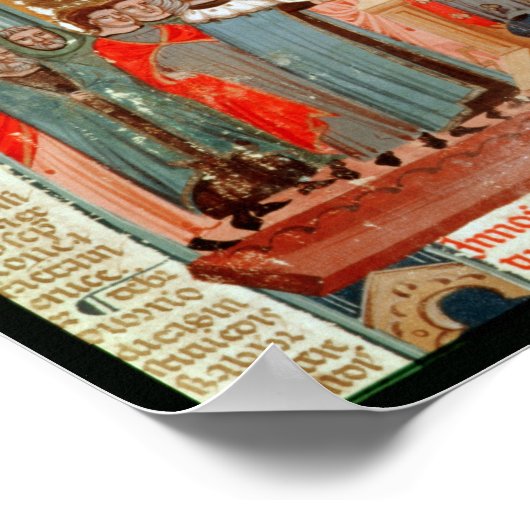 Emperor Justinien en zijn rechtbank Poster (Hoek)