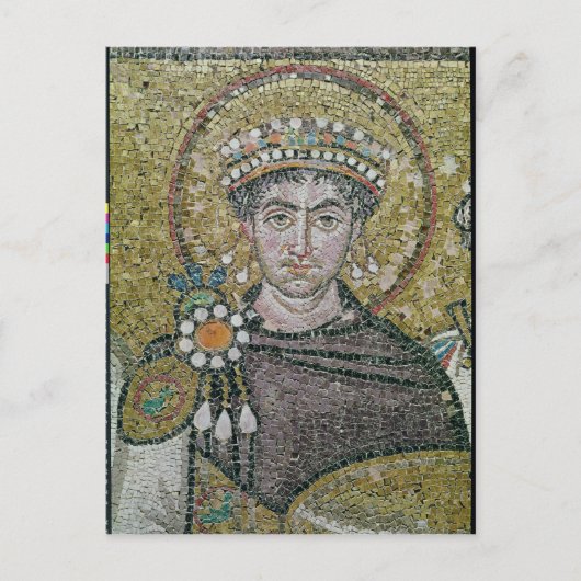 Emperor Justinius I c.547 AD Briefkaart (Voorkant)