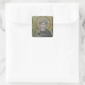 Emperor Justinius I c.547 AD Vierkante Sticker (Tas)