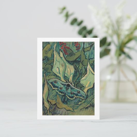 Emperor Moth, Vincent van Gogh Briefkaart (Staand voorkant)