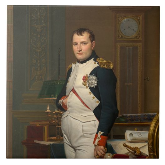Emperor Napoleon Bonaparte bij de Tuileries Tegeltje (Voorkant)
