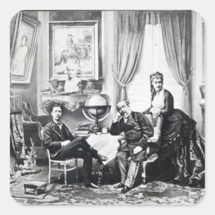 Emperor Napoleon III Vierkante Sticker