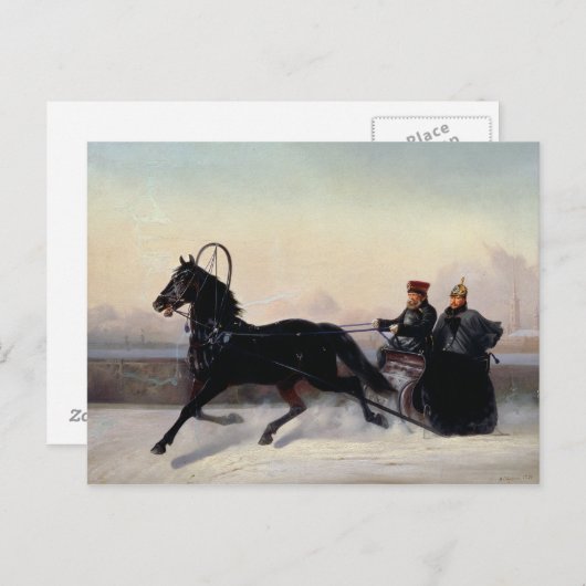 Emperor Nicholas Ik rijd in een hoed Briefkaart (Voorkant / Achterkant)