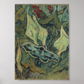 Emperor of Great Peacock Moth Van Gogh Fine Art Poster (Voorkant)