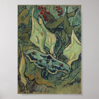 Emperor of Great Peacock Moth Van Gogh Fine Art Poster