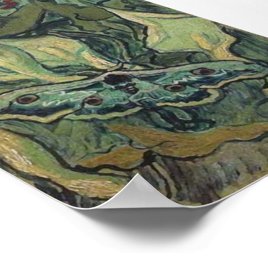 Emperor of Great Peacock Moth Van Gogh Fine Art Poster (Hoek)