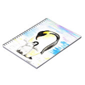 Emperor Penguin and Chick Watercolor Painting Notitieboek (Linkerzijde)