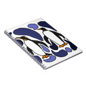 Emperor Penguin Art Abstract Design Notitieboek (Rechterzijde)