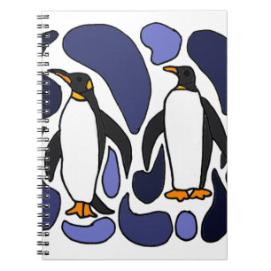 Emperor Penguin Art Abstract Design Notitieboek