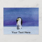 Emperor Penguin Briefkaart (Voorkant)