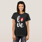 Emperor Penguin Buffalo Plaid Love Penguin Valenti T-shirt (Voorkant volledig)
