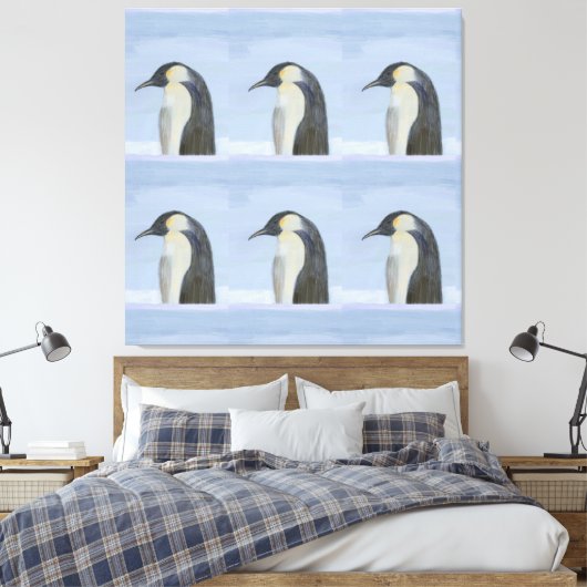 Emperor Penguin Canvas Afdruk (Insitu (Slaapkamer))