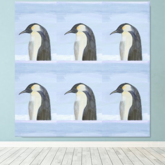 Emperor Penguin Canvas Afdruk (Insitu (Houten vloer))