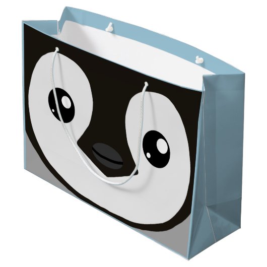 Emperor Penguin Chick Gift Bag Groot Cadeauzakje (Achterkant Gekanteld)