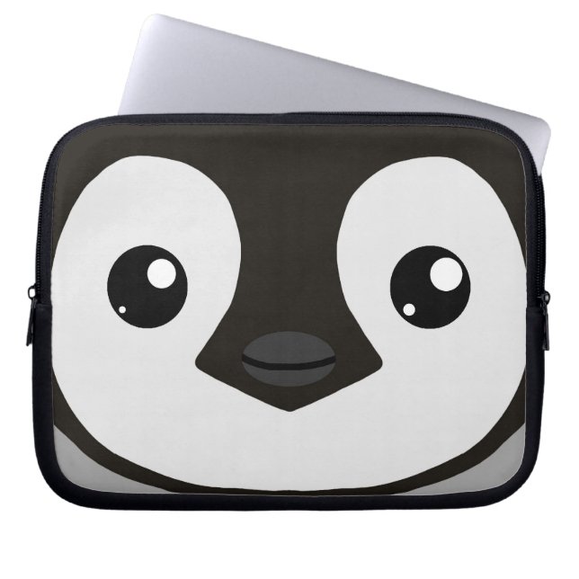Emperor Penguin Chick-laptophoes Laptop Sleeve (Voorkant)
