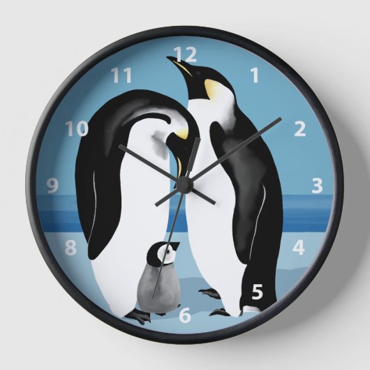 Emperor Penguin Clock (Voorkant)