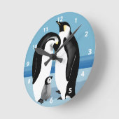 Emperor Penguin Clock Ronde Klok (Hoek)