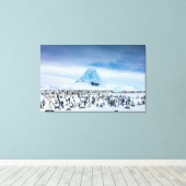 Emperor Penguin Colony Canvas Afdruk (Insitu (Houten vloer))