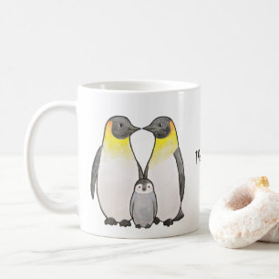 Emperor Penguin familie Cute pinguins Koffiemok