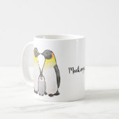 Emperor Penguin familie Cute pinguins Koffiemok (Voorkant links)