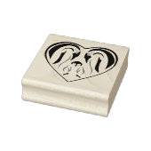 Emperor Penguin Family Love Heart Rubberstempel (Stempel)