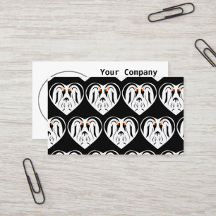 Emperor Penguin Family Love Heart Visitekaartje
