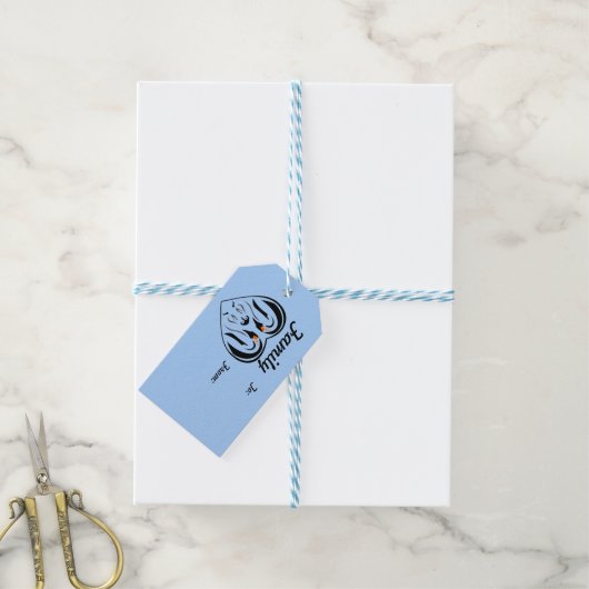 Emperor Penguin Family Part 2 Cadeaulabel (Met Touw)