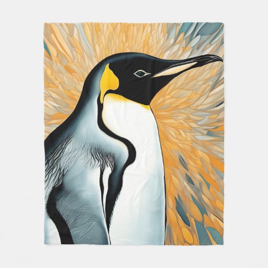 Emperor Penguin Fleece Deken (Voorkant)