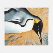 Emperor Penguin Fleece Deken (Voorkant (Horizontaal))