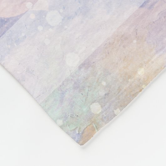 Emperor Penguin met Baby Chick Waterverf Fleece Deken (Hoek)