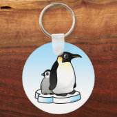 Emperor Penguin met Chick Sleutelhanger (Voorkant)