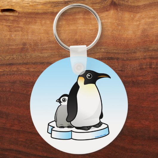 Emperor Penguin met Chick Sleutelhanger (Voorkant)
