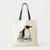 Emperor Penguin met Chick Tote Bag (Voorkant)