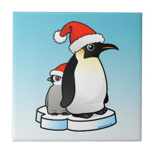 Emperor Penguin Santa Tegeltje